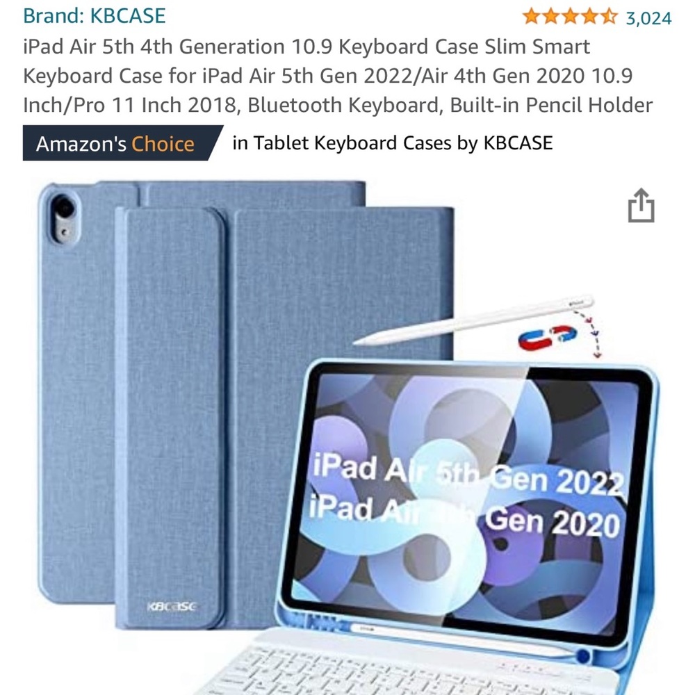 iPad Air 5th 4th generation 10.9 keyboard case
